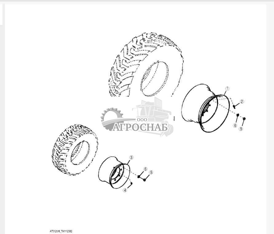 Обод, 19,5 L-24 дюйма и 305 X 70D16,5 дюйма Firestone MFWD 